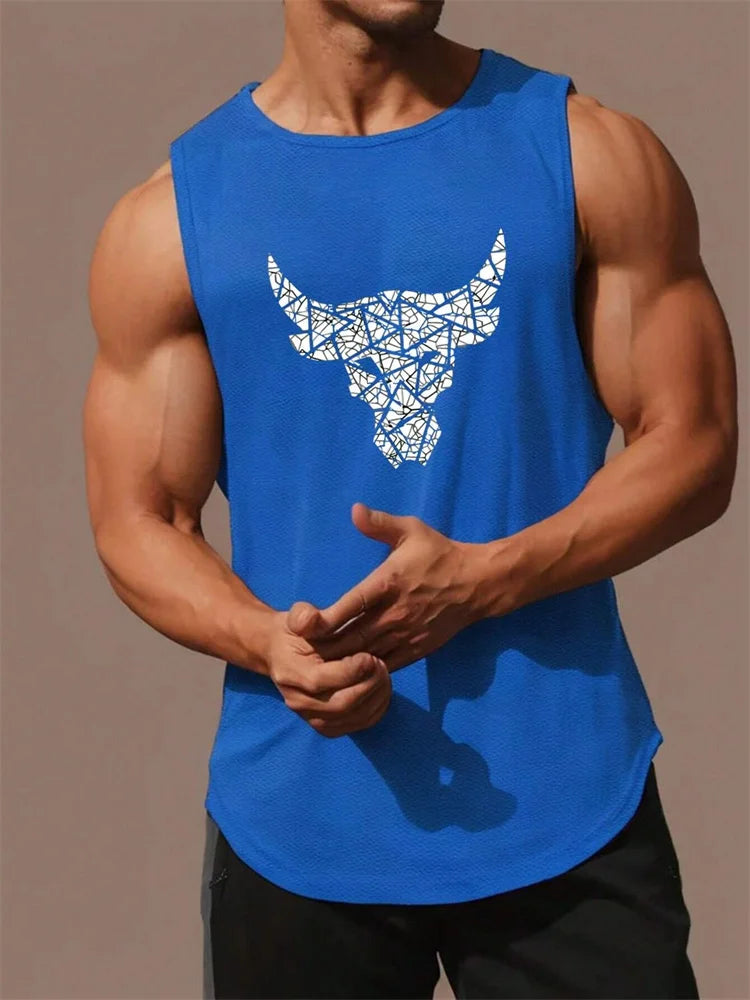 Men's Beach Print Tank Top