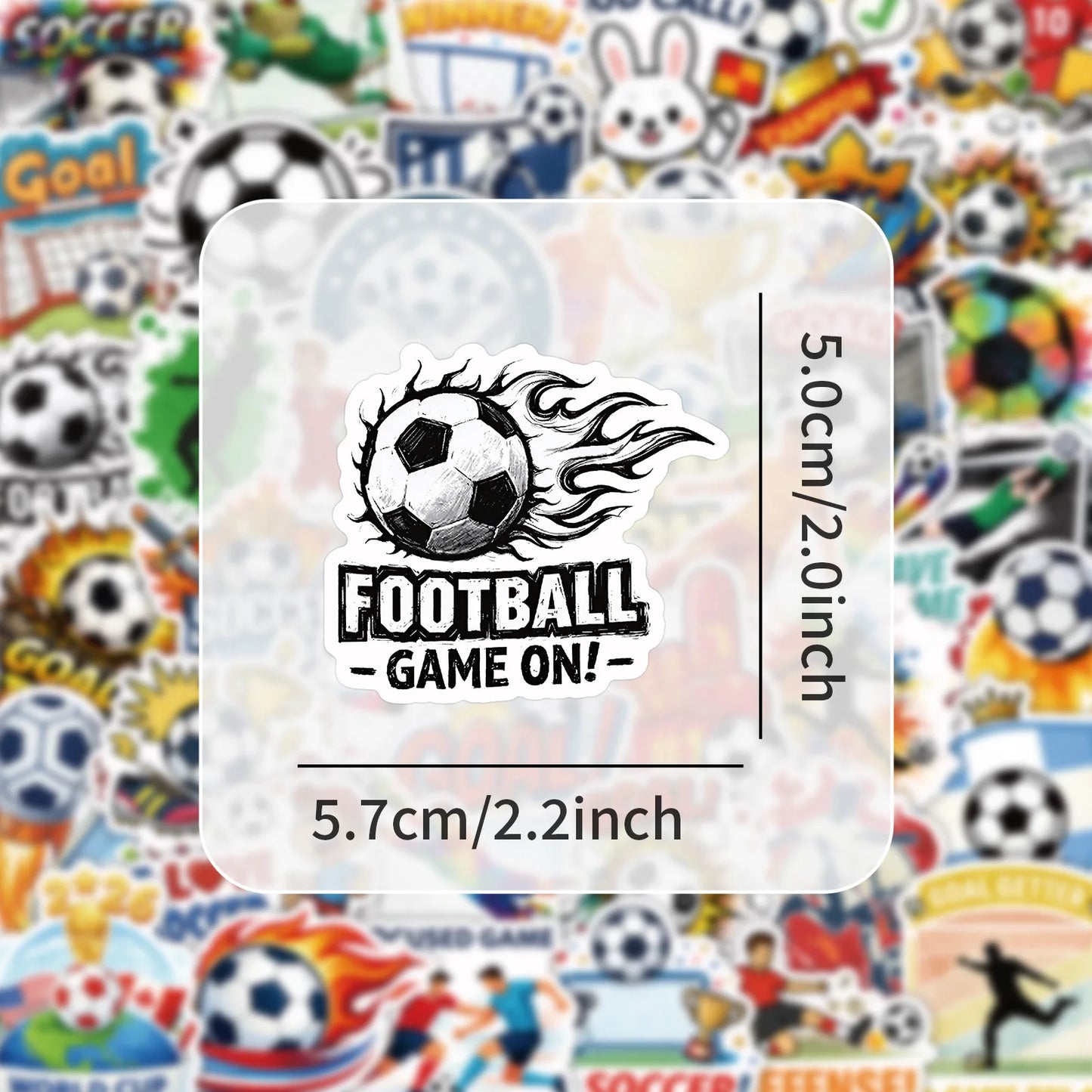 50 Waterproof World Football Stickers
