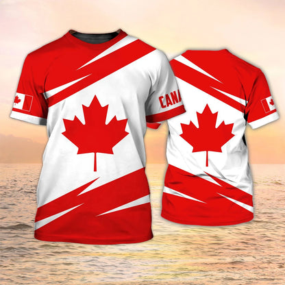 Canadian Flag 3D Printed T-Shirt