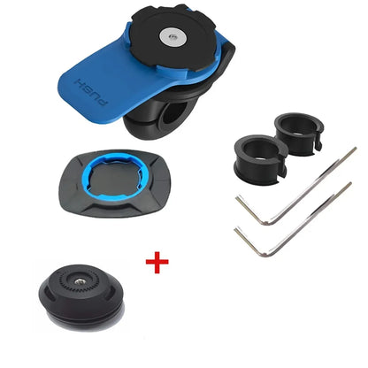 Anti-shake bike phone holder with shock absorber and self-lock mount