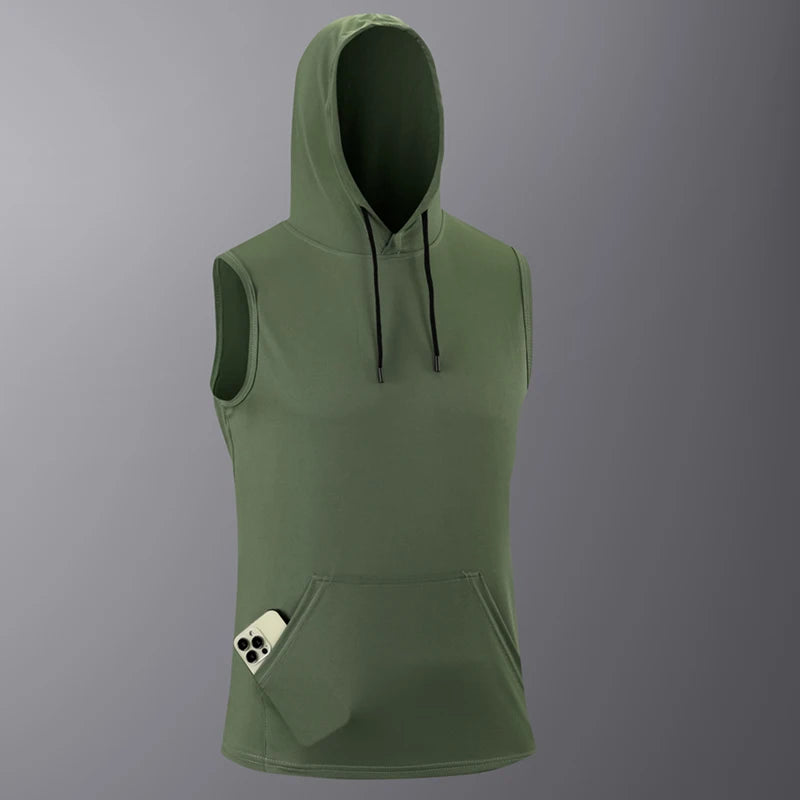 Quick-Dry Hooded Athletic Tank Top