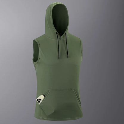 Quick-Dry Hooded Athletic Tank Top