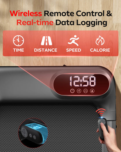Treadmill with incline, app, and remote control