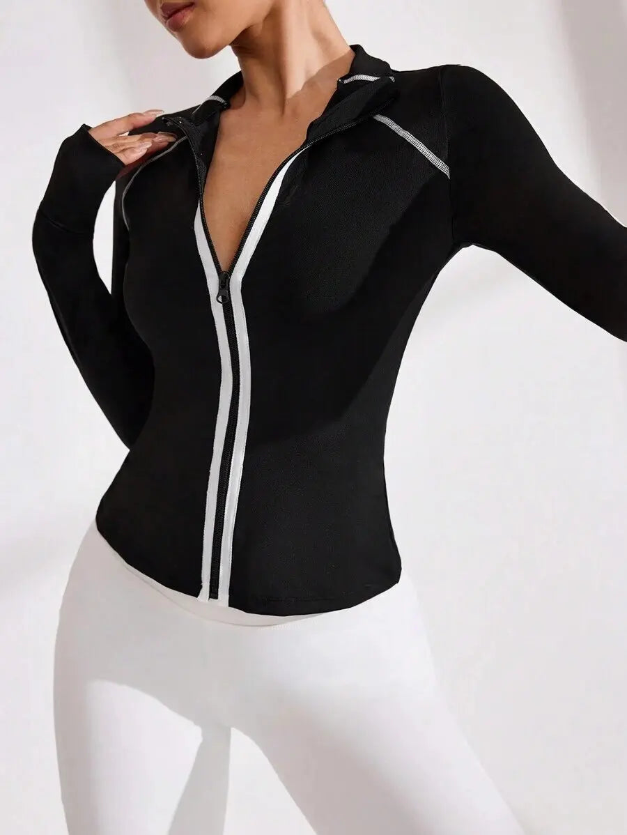 Black Athletic Yoga Jacket