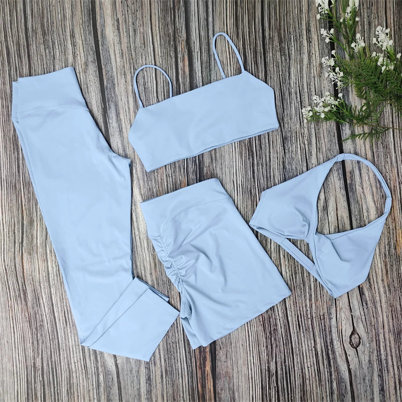 3PCS Women’s Yoga Set – Sports Bra, Leggings & Gym Outfit