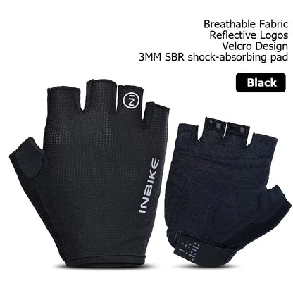 INBIKE half-finger cycling gloves with shock absorption and breathable design