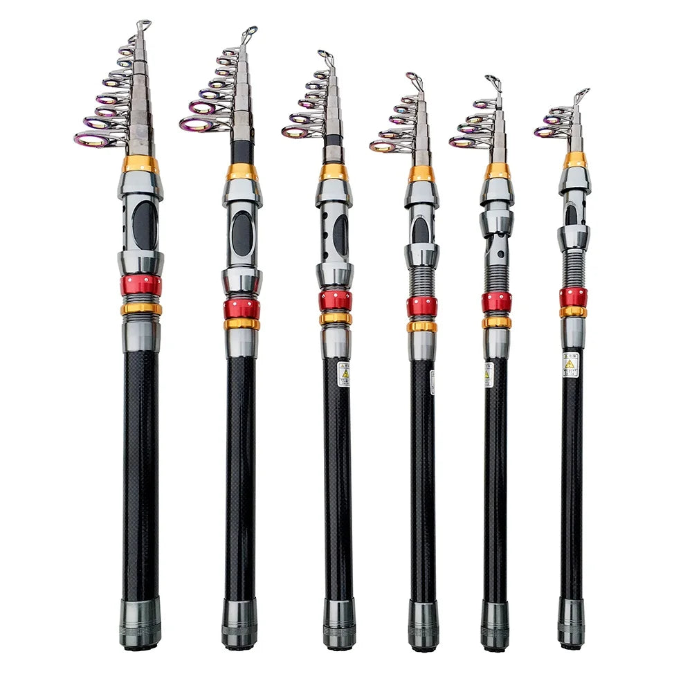 Telescopic Carbon Fishing Rod Combo