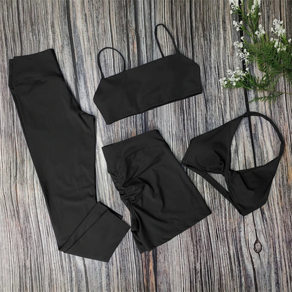 3PCS Women’s Yoga Set – Sports Bra, Leggings & Gym Outfit