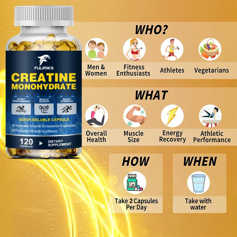 3000mg Creatine Monohydrate Capsules
