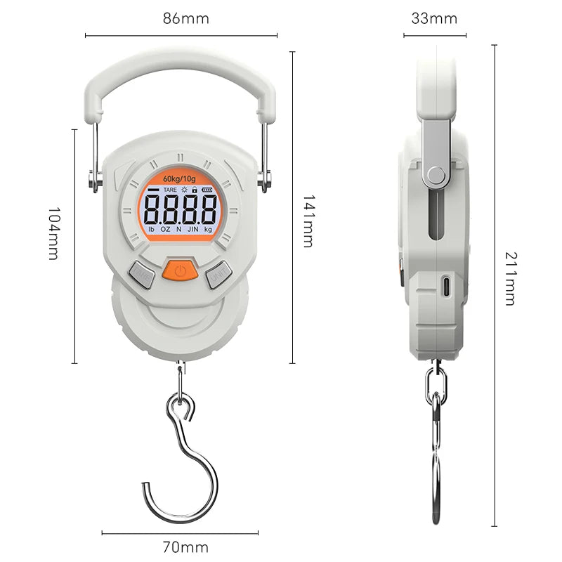 Digital LCD Portable Hanging Scale