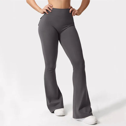 Women’s Flared Yoga Pants – High-Waist Bell-Bottom Workout Leggings