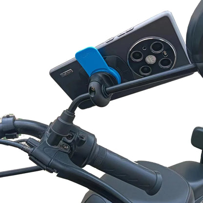 Anti-shake bike phone holder with shock absorber and self-lock mount