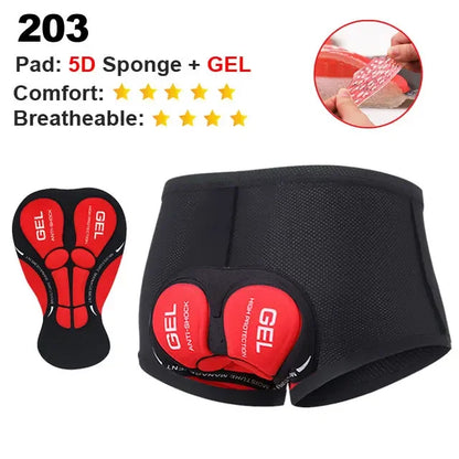 NEWBOLER cycling underwear with 5D gel pad for shockproof comfort