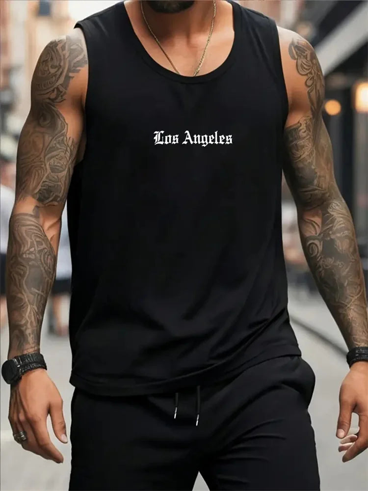 Men's Beach Print Tank Top