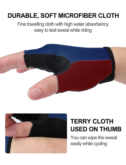 INBIKE half-finger cycling gloves with shock absorption and breathable design