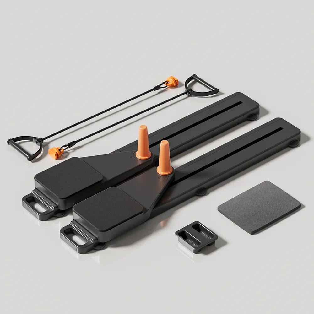 2-in-1 Abs & Ski Board Portable Core & Leg Trainer for Home Gym