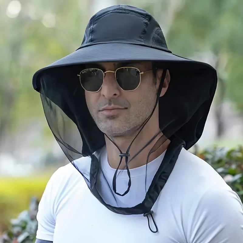 Wide Brim Mesh Insect Hat