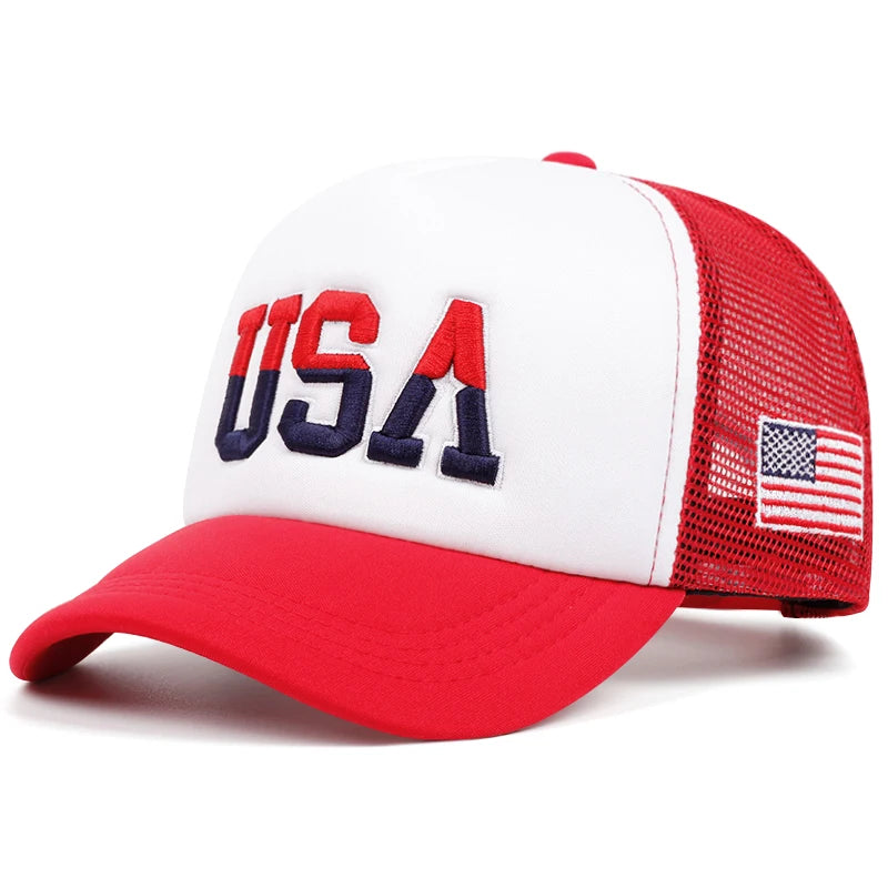 American Flag Mesh Baseball Cap