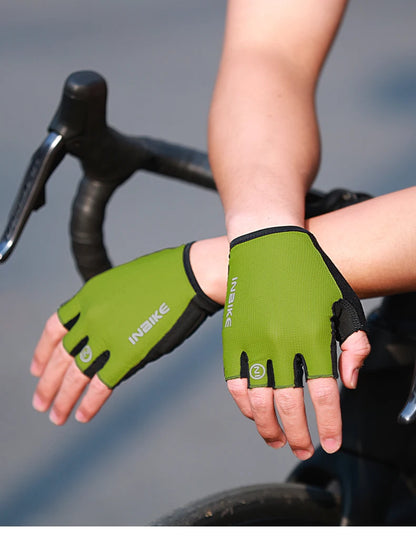 INBIKE half-finger cycling gloves with shock absorption and breathable design