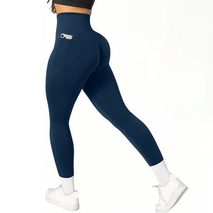 High-Waisted Seamless Yoga Pants –  Gym Leggings with Pockets