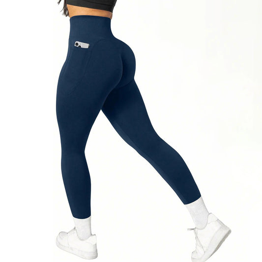 High-Waisted Seamless Yoga Pants –  Gym Leggings with Pockets