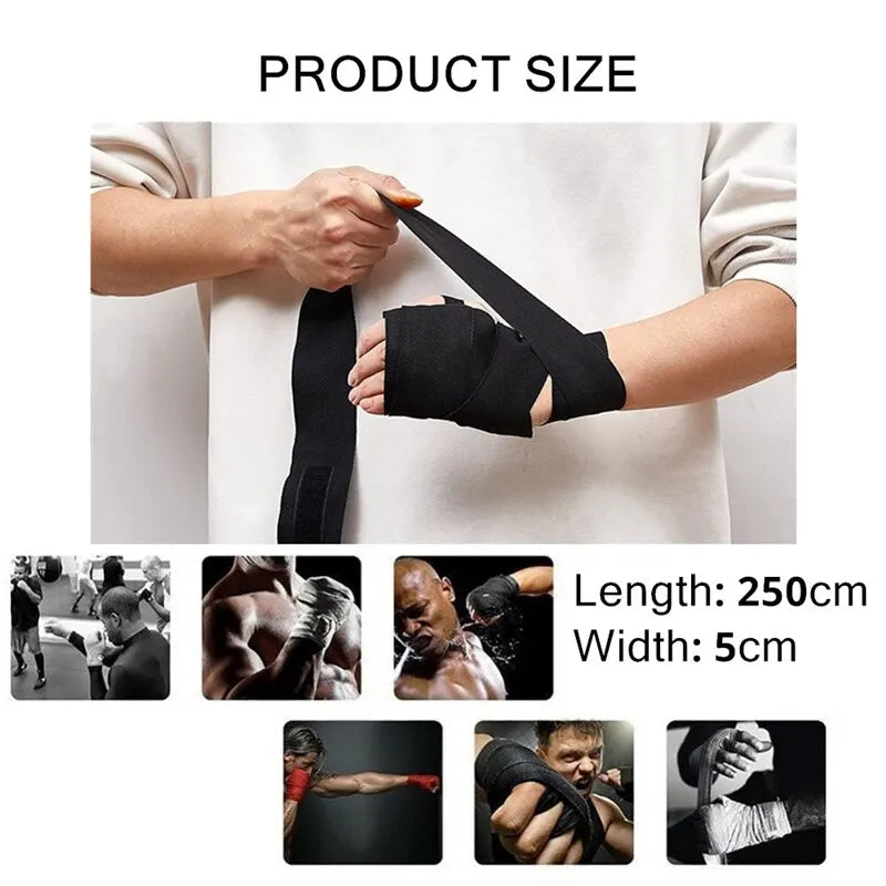 2 Rolls 2.5M Cotton Boxing Bandage Sports Strap