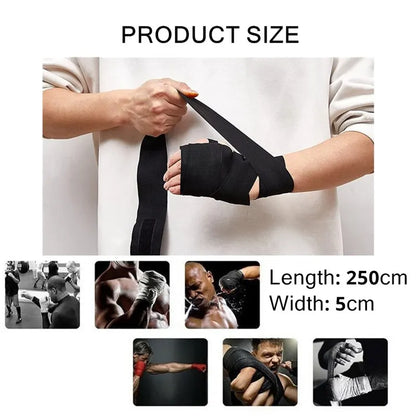 2 Rolls 2.5M Cotton Boxing Bandage Sports Strap