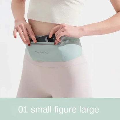 Adjustable sports fanny pack with phone holder for running and gym