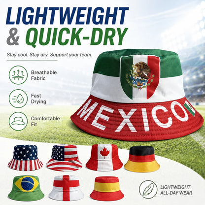Reversible National Flag Bucket Hat