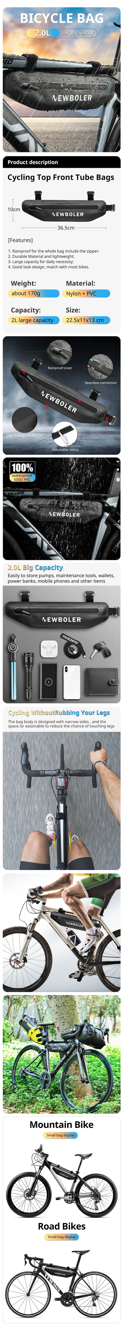 Bicycle Bags Cycling Top Tube Front Frame Bag Waterproof