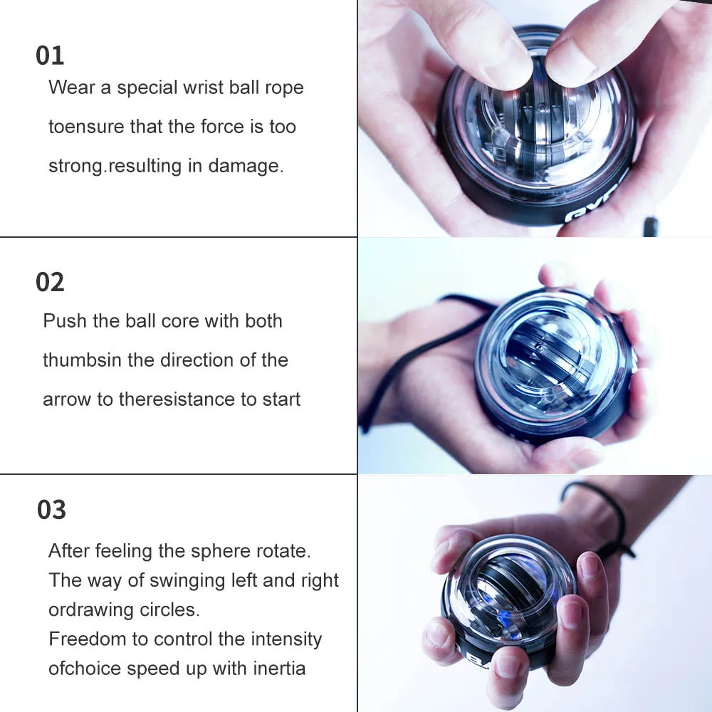 LED Gyroscopic Power Trainer ball