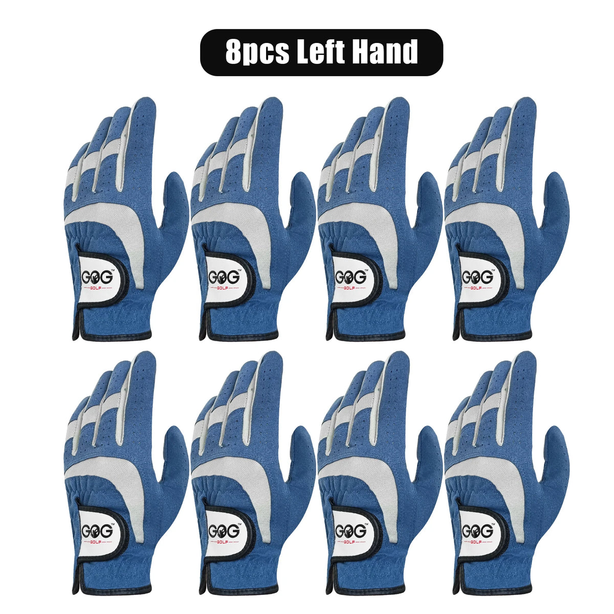 Premium Golf Gloves 8-Pack Blue