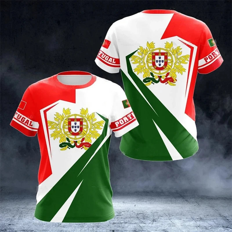 Portugal Flag 3D Graphic Tee