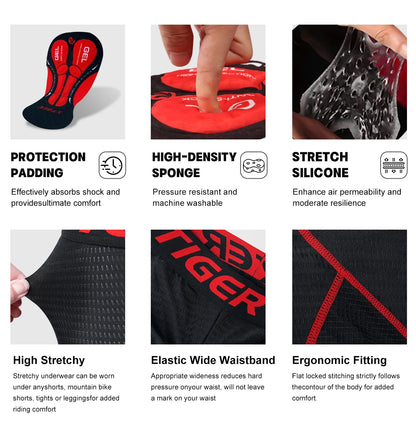 Cycling Shorts Mesh Underwear Gel Pad