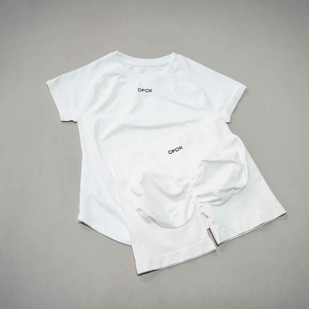 Seamless Yoga Set Short Sleeve