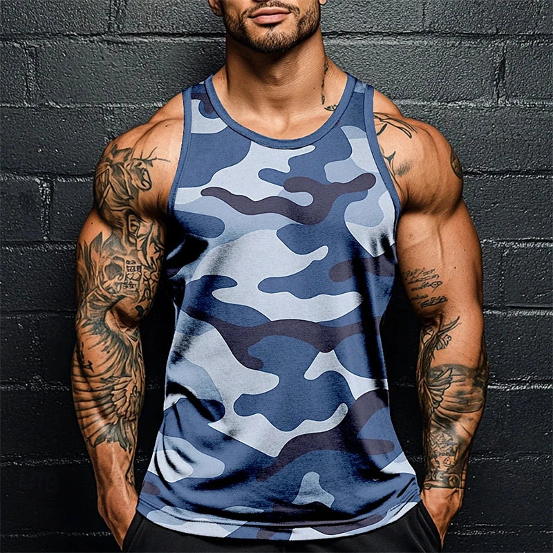 3D Camouflage Athletic Tank Top