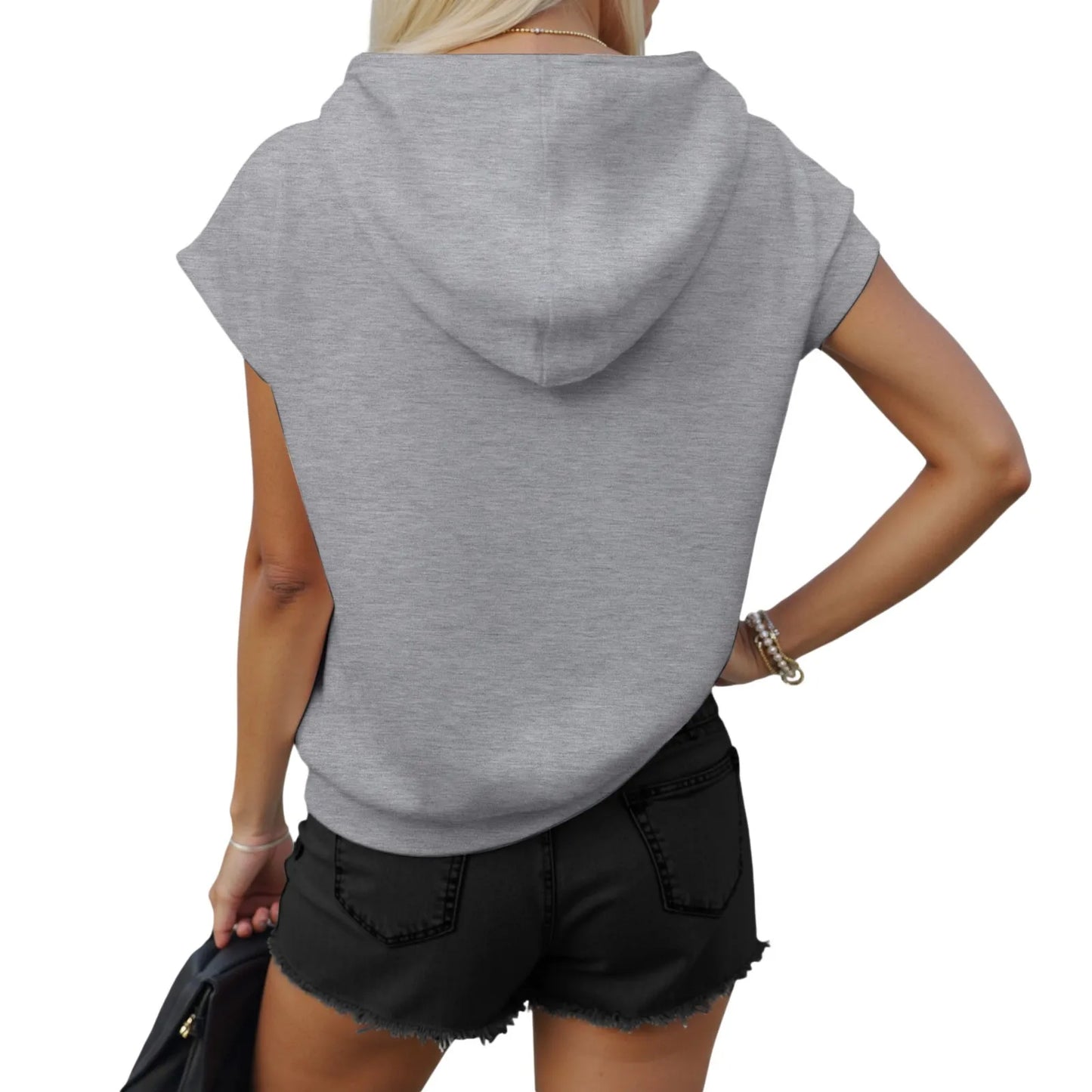 Tank Top Women Sleeveless Hoodie Hooded Shirt Summer Oversize T Shirt With Hood Teenager Girls Casual Sweatshirt Womens Hoodies