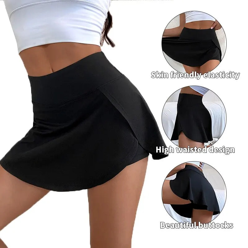 Women High Waist  Yoga Fitness Skirt