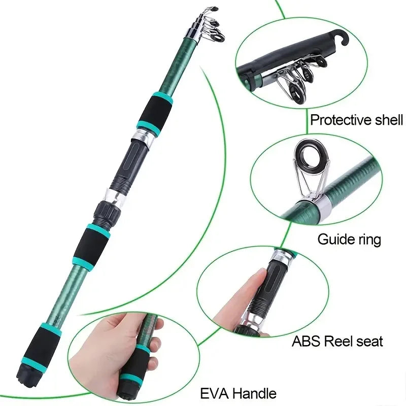 Complete Telescopic Fishing Rod Kit