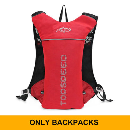 5L ultralight hydration running vest with 500ml bottle for trail and marathon