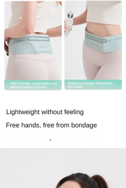 Adjustable sports fanny pack with phone holder for running and gym
