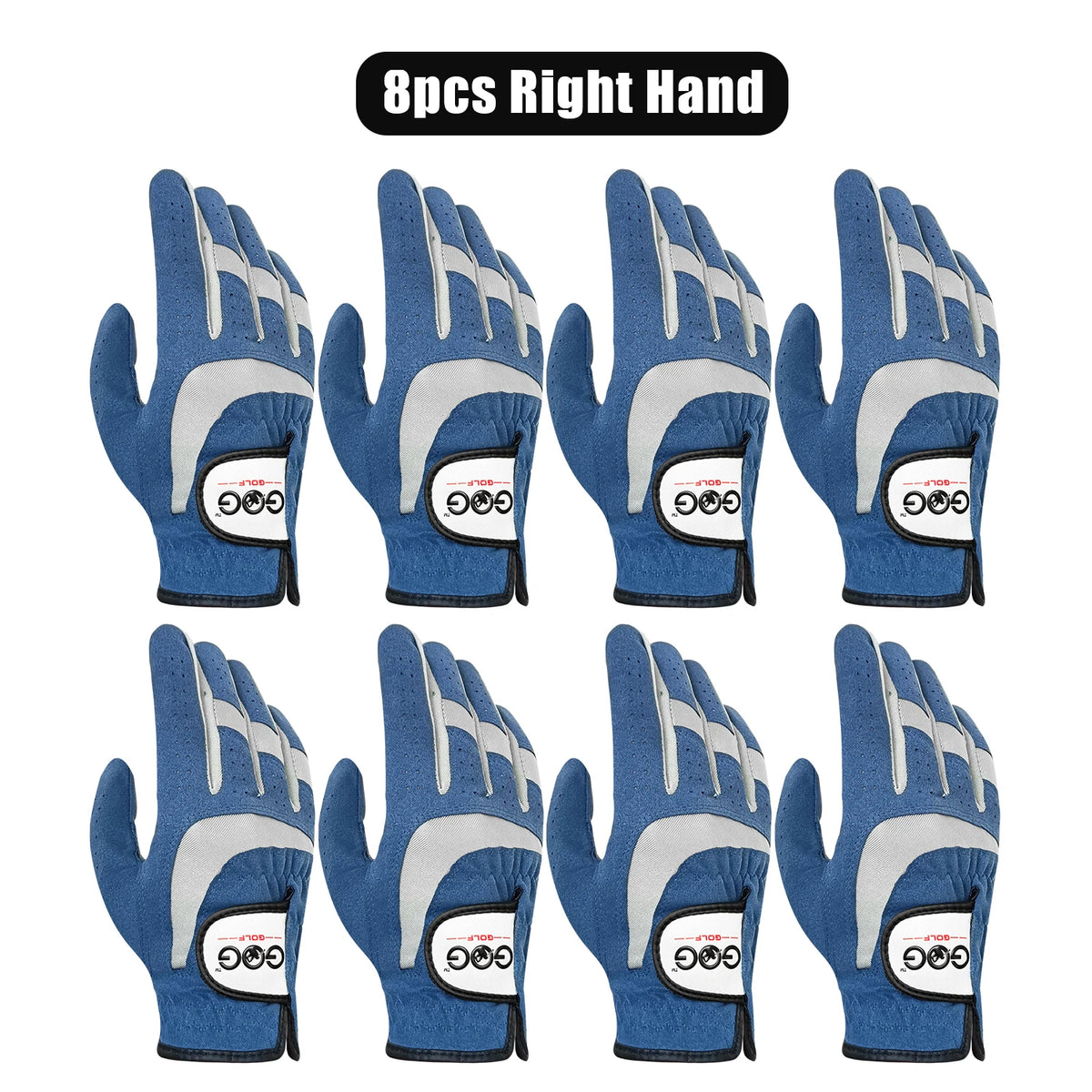 Premium Golf Gloves 8-Pack Blue