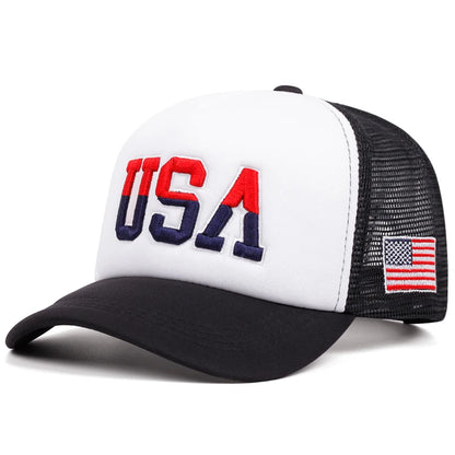American Flag Mesh Baseball Cap