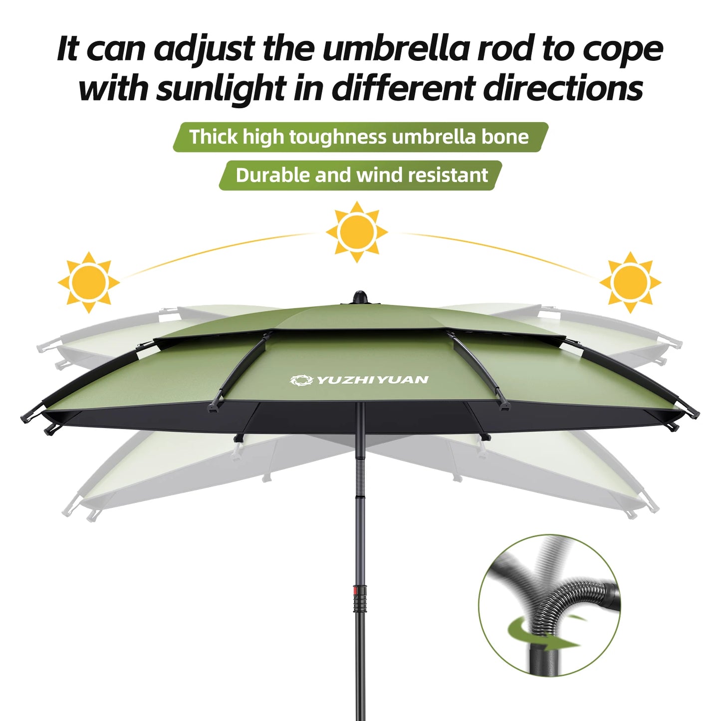 Adjustable Foldable Outdoor Fishing Umbrella
