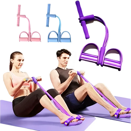 4-Tube Pedal Tensioner – Multi-Functional Elastic Fitness Band