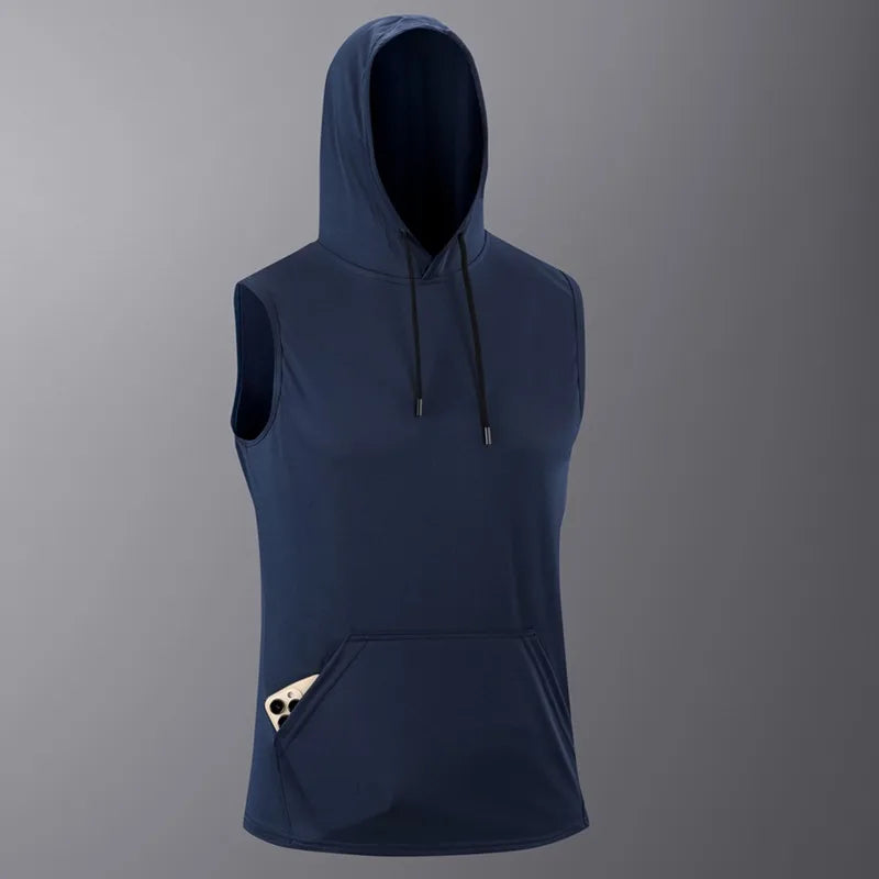 Quick-Dry Hooded Athletic Tank Top