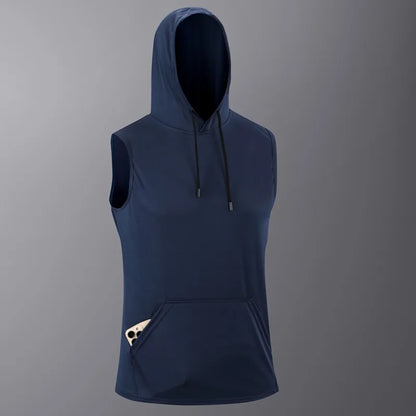 Quick-Dry Hooded Athletic Tank Top