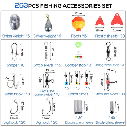 263-Piece Fishing Tackle Kit Complete