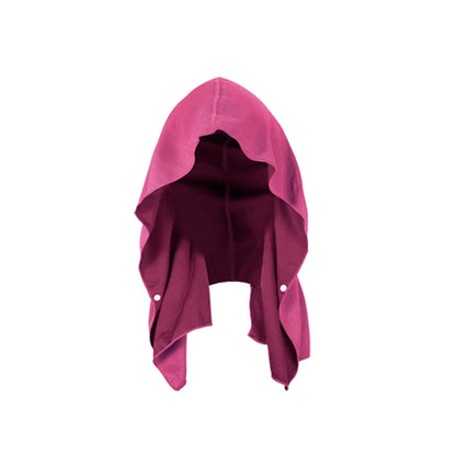 Cooling hooded towel with instant evaporative technology for sports and fitness
