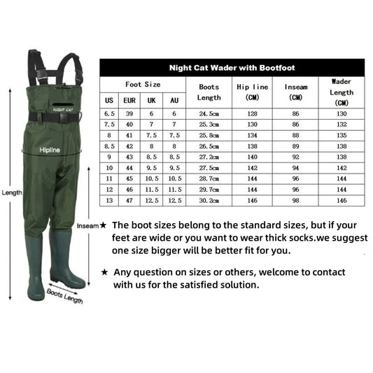 Waterproof Chest Waders With Boots
